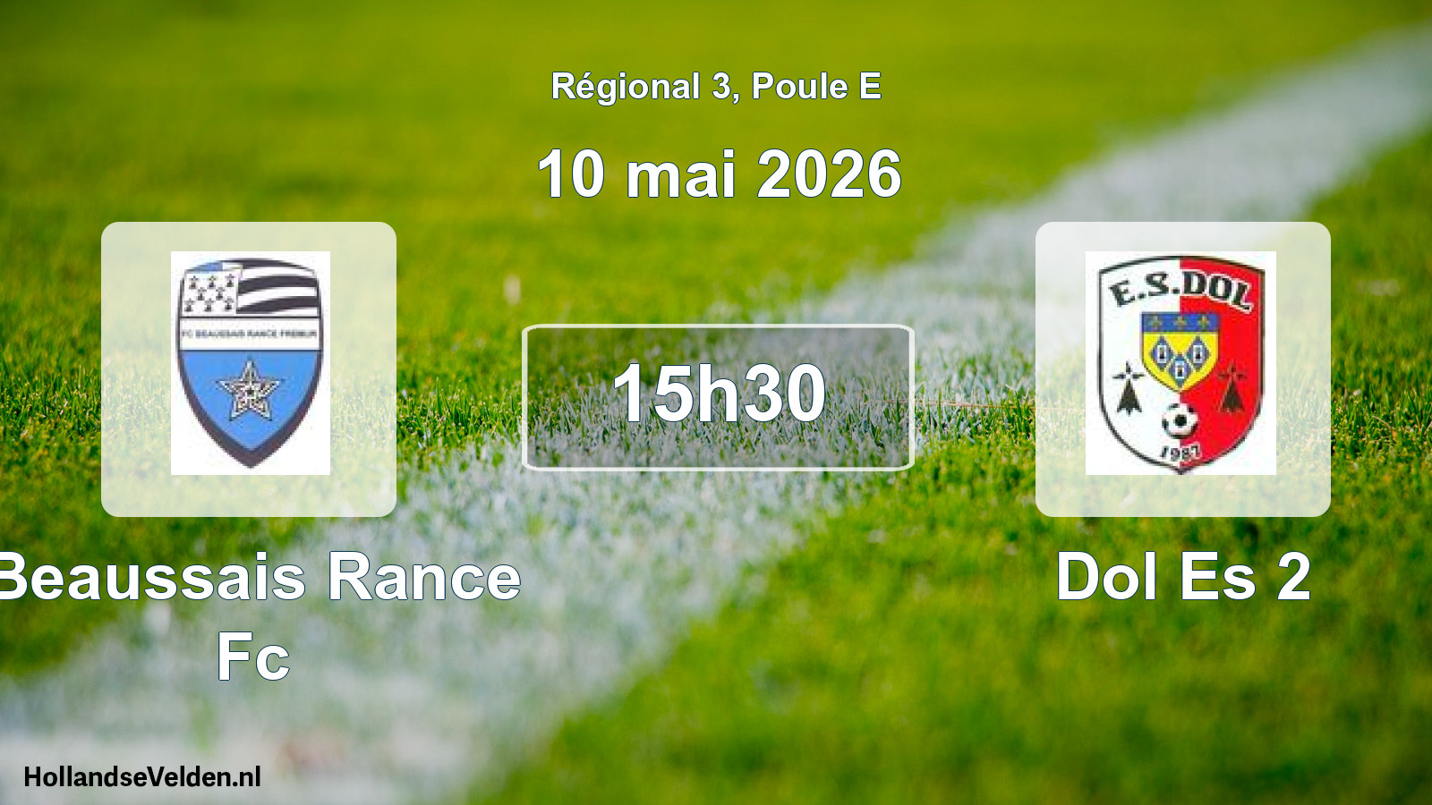 Geplande wedstrijd: Beaussais Rance Fc - Dol Es 2 (10 mei 2026)