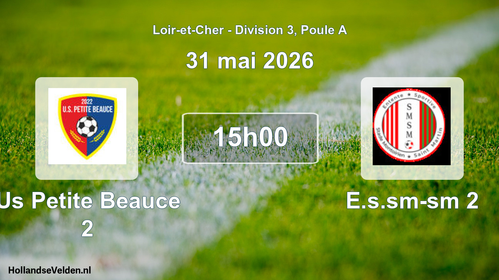 Scheduled Match: Us Petite Beauce 2 - E.s.sm-sm 2 (31 May 2026)
