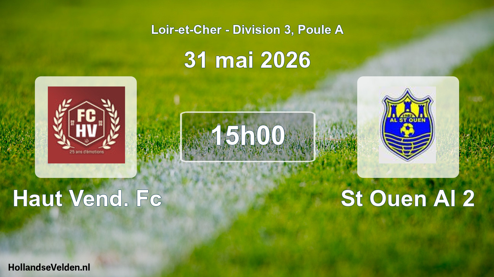Geplande wedstrijd: Haut Vend. Fc - St Ouen Al 2 (31 mai 2026)