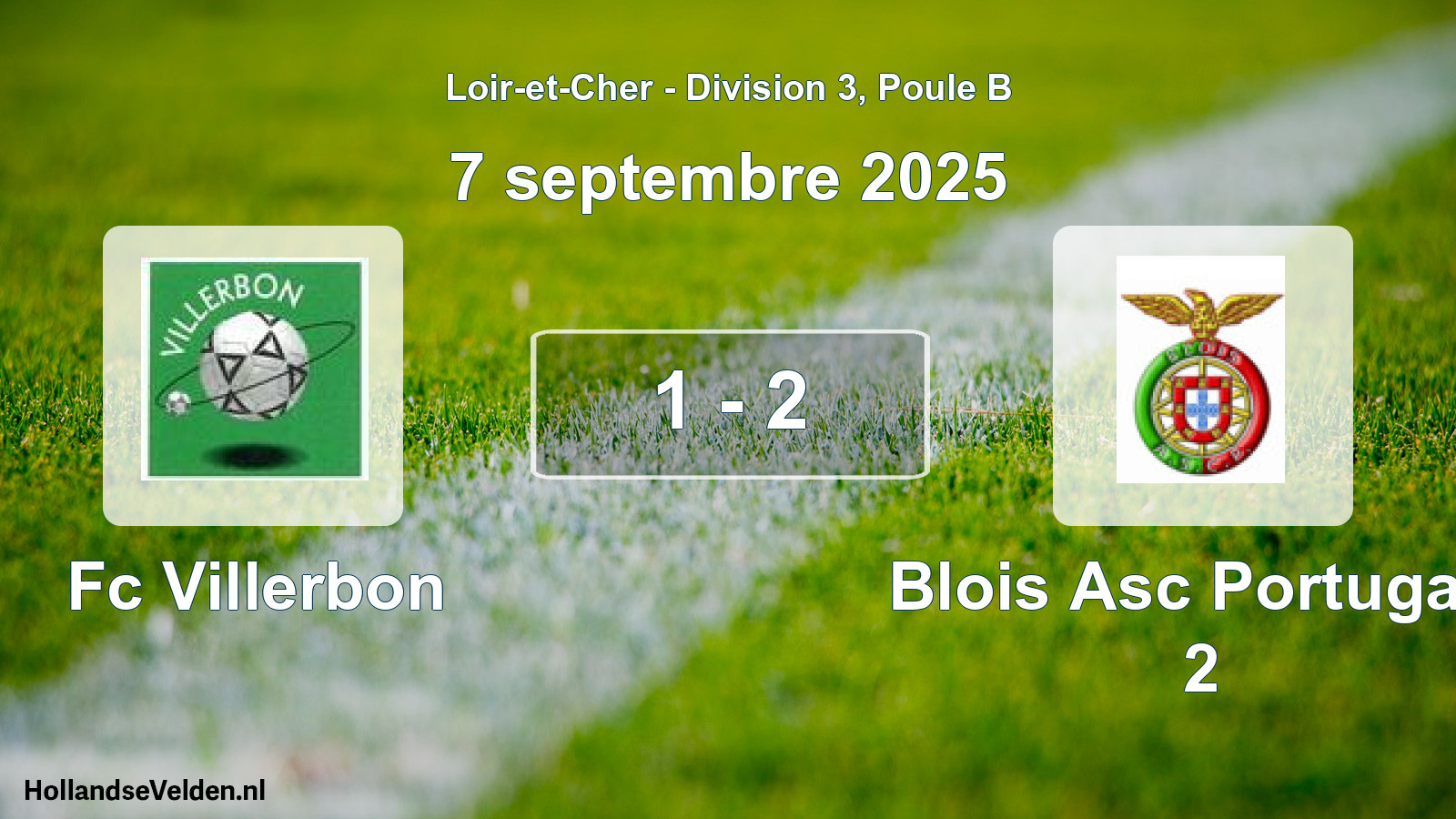 Gespeelde wedstrijd: Fc Villerbon - Blois Asc Portugais 2 1 - 2 (7 septembre 2025)