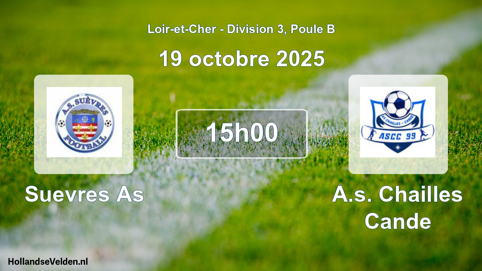 Geplande wedstrijd: Suevres As - A.s. Chailles Cande (19 oktober 2025)