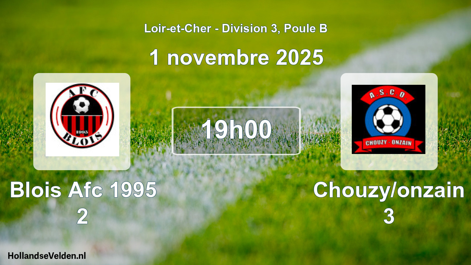 Geplande wedstrijd: Blois Afc 1995 2 - Chouzy/onzain 3 (1 novembre 2025)