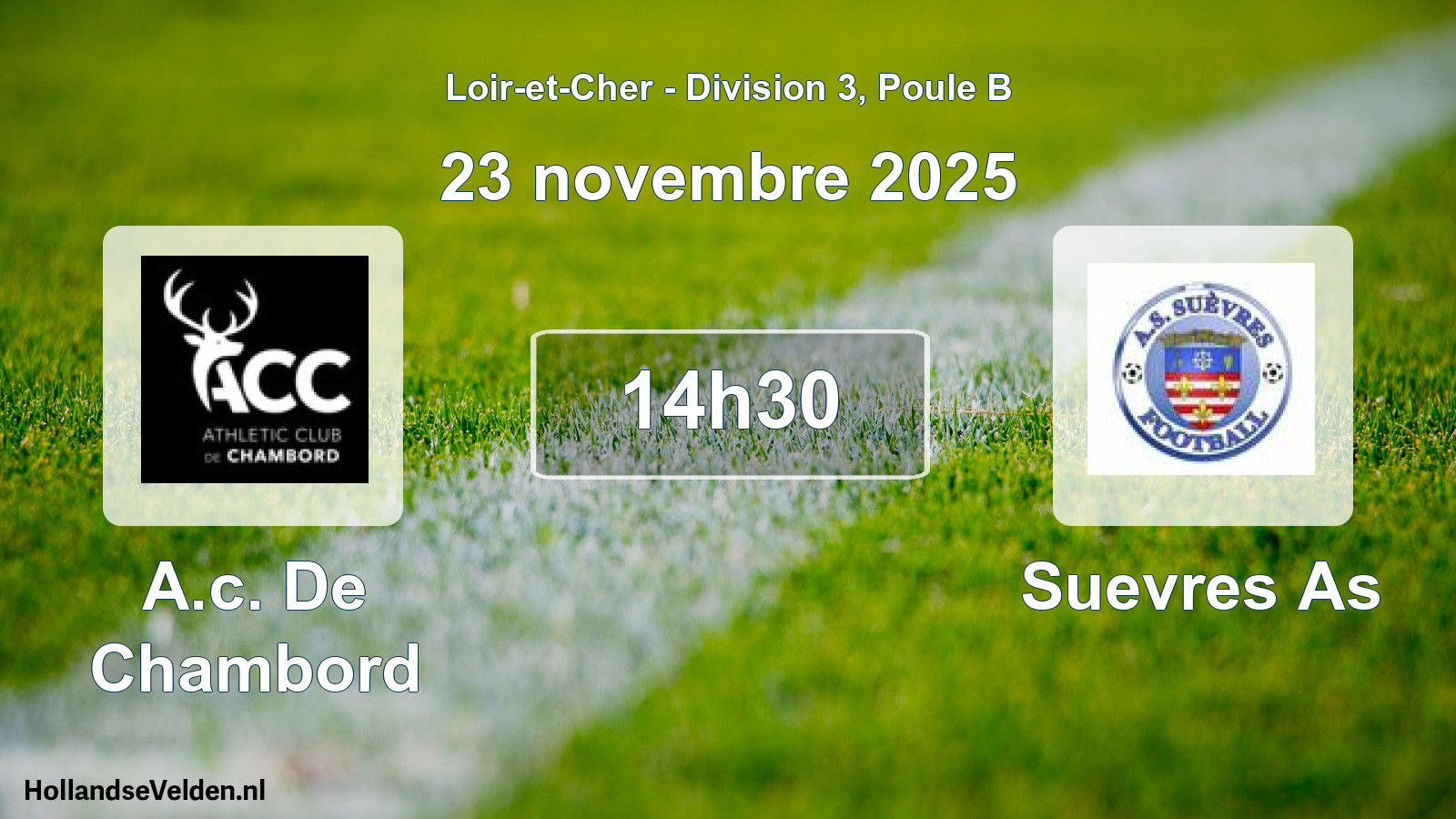 Geplande wedstrijd: A.c. De Chambord - Suevres As (23 novembre 2025)