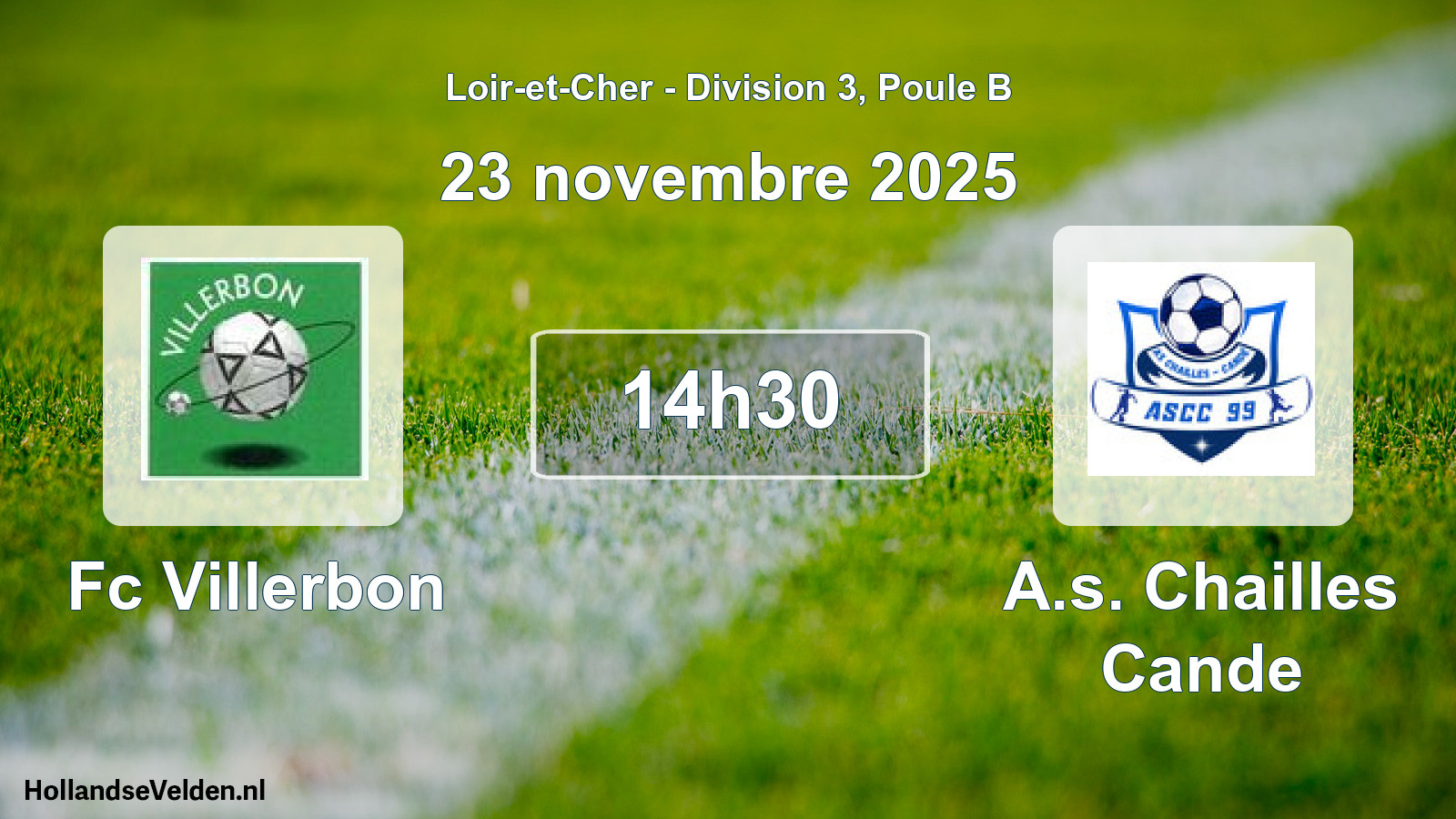 Geplande wedstrijd: Fc Villerbon - A.s. Chailles Cande (23 novembre 2025)