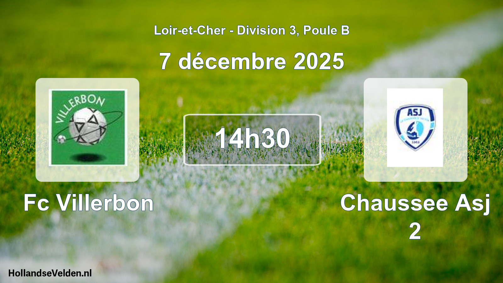 Geplande wedstrijd: Fc Villerbon - Chaussee Asj 2 (7 décembre 2025)