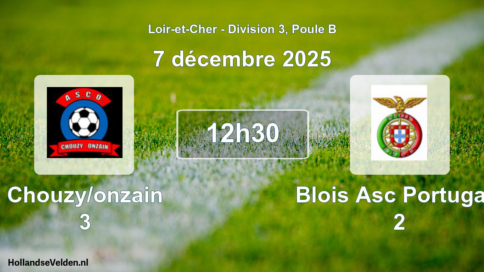Geplande wedstrijd: Chouzy/onzain 3 - Blois Asc Portugais 2 (7 décembre 2025)