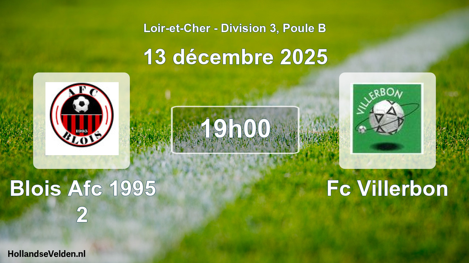 Geplande wedstrijd: Blois Afc 1995 2 - Fc Villerbon (13 december 2025)