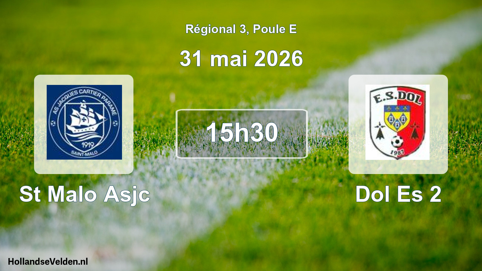 Geplande wedstrijd: St Malo Asjc - Dol Es 2 (31 mai 2026)