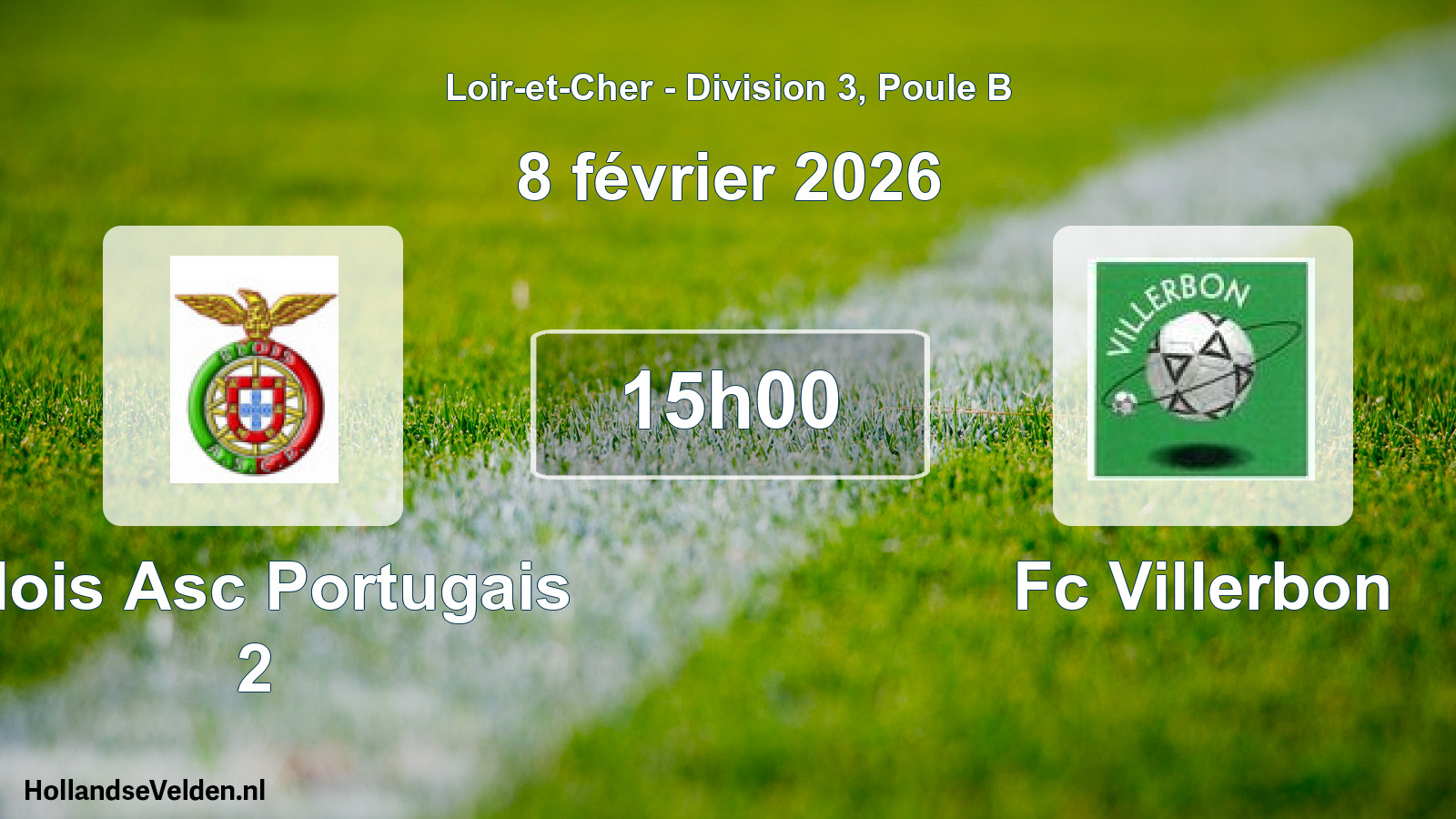 Scheduled Match: Blois Asc Portugais 2 - Fc Villerbon (8 February 2026)