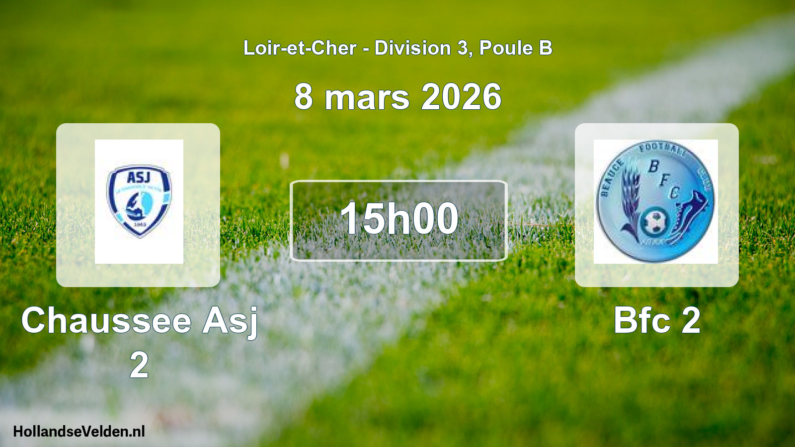 Geplande wedstrijd: Chaussee Asj 2 - Bfc 2 (8 mars 2026)