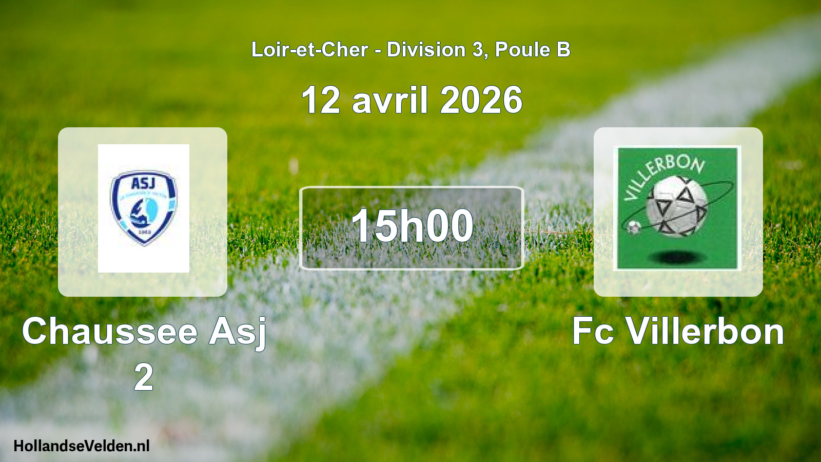 Geplande wedstrijd: Chaussee Asj 2 - Fc Villerbon (12 avril 2026)