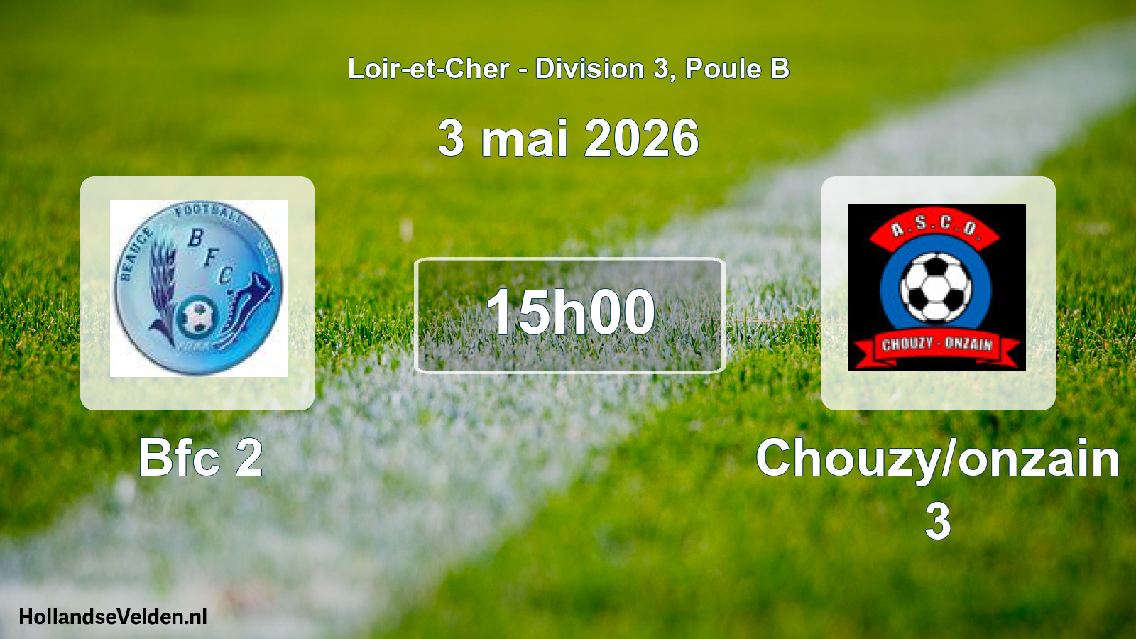 Geplande wedstrijd: Bfc 2 - Chouzy/onzain 3 (3 mai 2026)