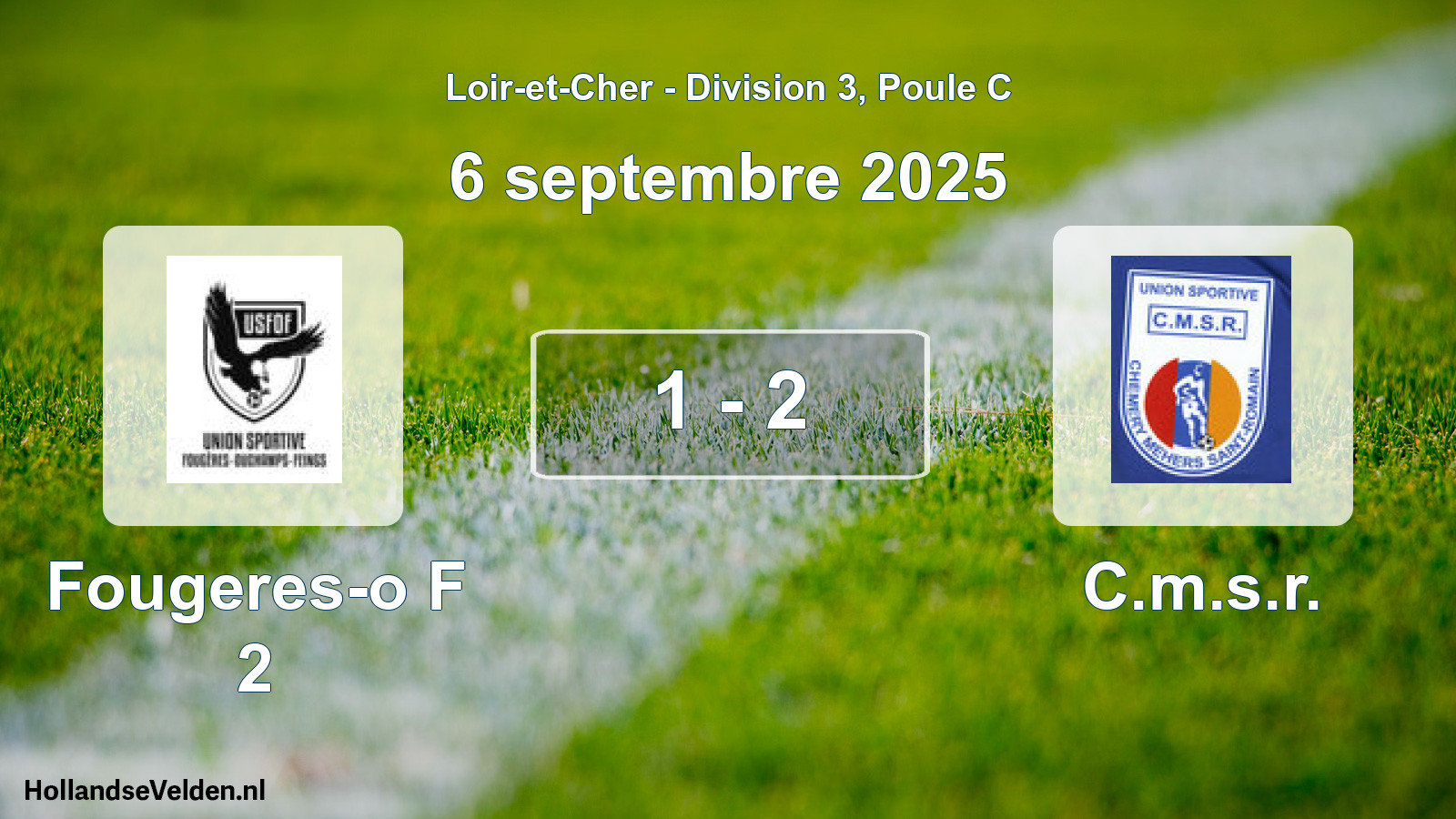 Gespeelde wedstrijd: Fougeres-o F 2 - C.m.s.r. 1 - 2 (6 septembre 2025)