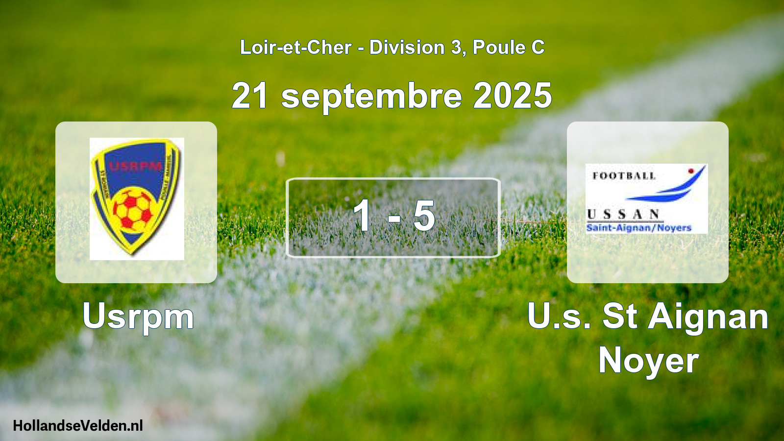 Gespeelde wedstrijd: Usrpm - U.s. St Aignan Noyer 1 - 5 (21 septembre 2025)