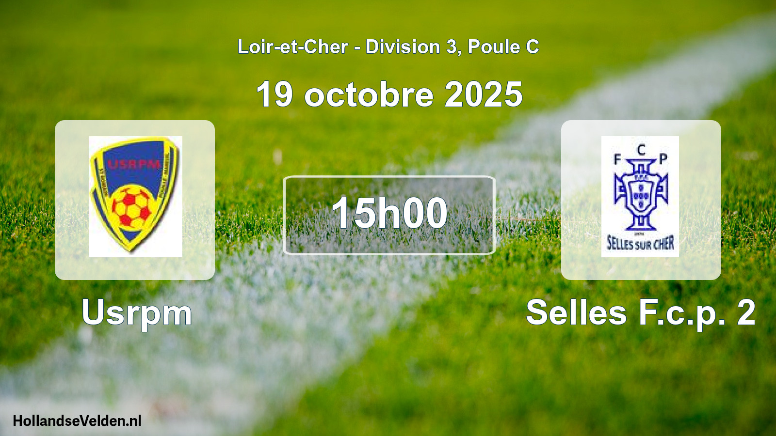 Geplande wedstrijd: Usrpm - Selles F.c.p. 2 (19 octobre 2025)