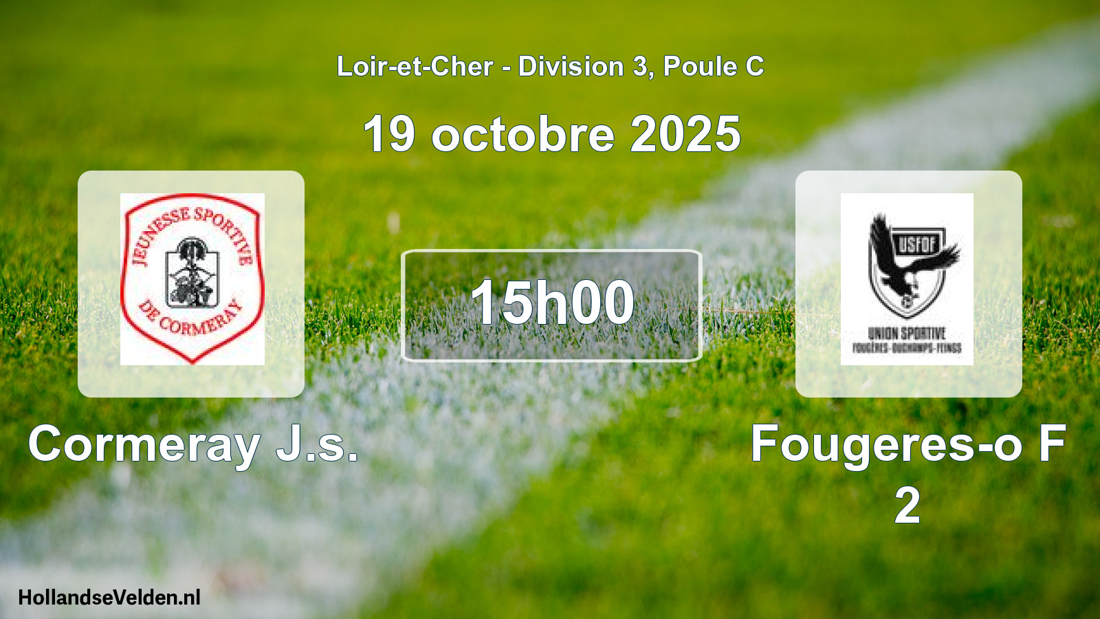 Scheduled Match: Cormeray J.s. - Fougeres-o F 2 (19 October 2025)