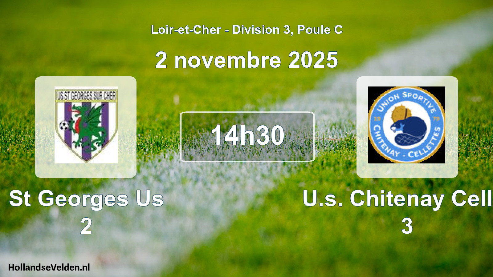 Scheduled Match: St Georges Us 2 - U.s. Chitenay Cellet 3 (2 November 2025)