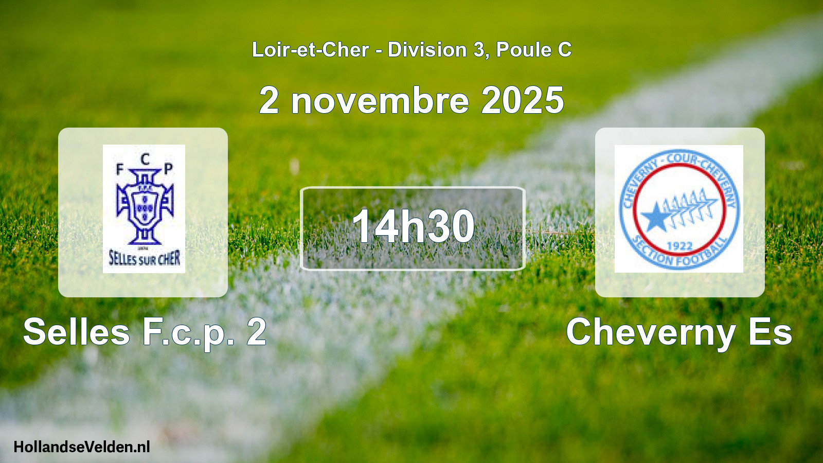 Geplande wedstrijd: Selles F.c.p. 2 - Cheverny Es (2 novembre 2025)