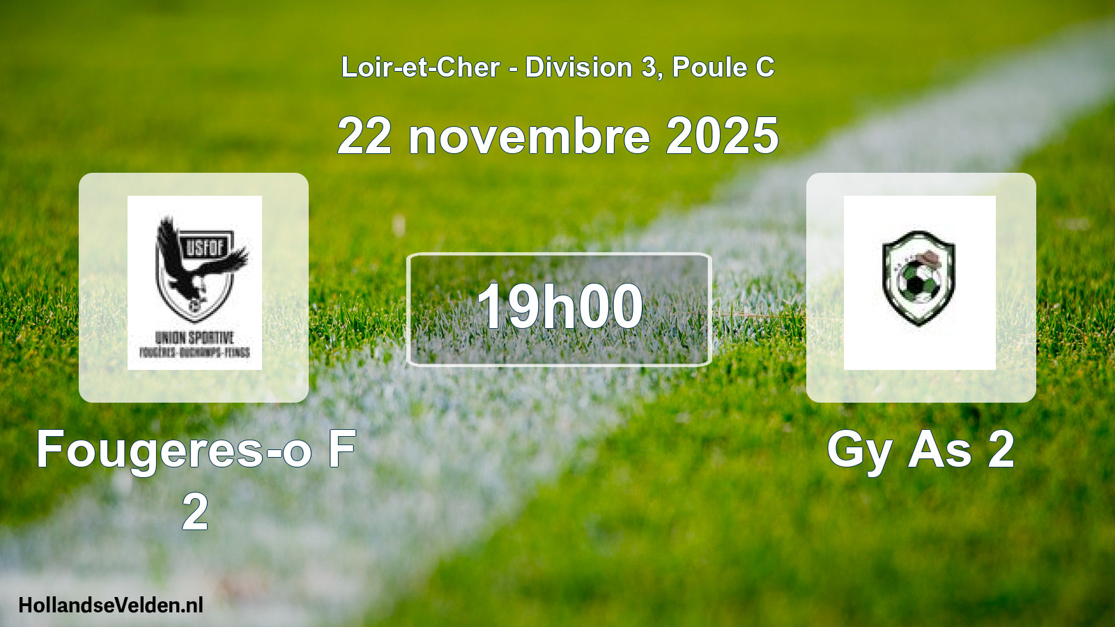 Geplande wedstrijd: Fougeres-o F 2 - Gy As 2 (22 november 2025)