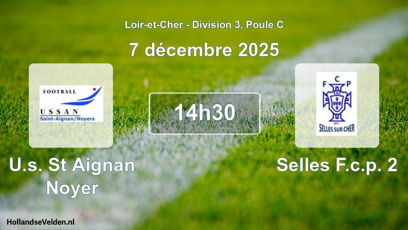 Geplande wedstrijd: U.s. St Aignan Noyer - Selles F.c.p. 2 (7 december 2025)