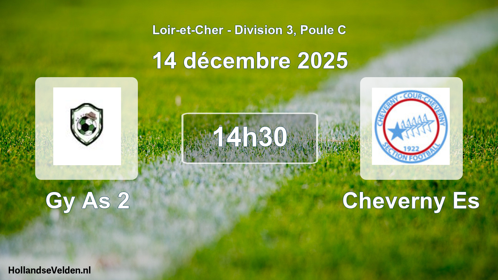 Geplande wedstrijd: Gy As 2 - Cheverny Es (14 décembre 2025)