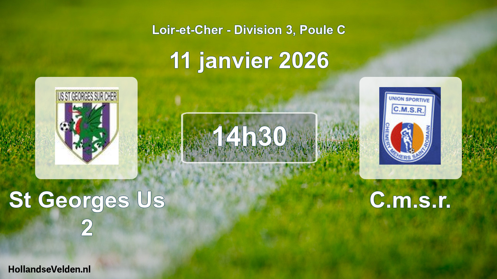Geplande wedstrijd: St Georges Us 2 - C.m.s.r. (11 janvier 2026)