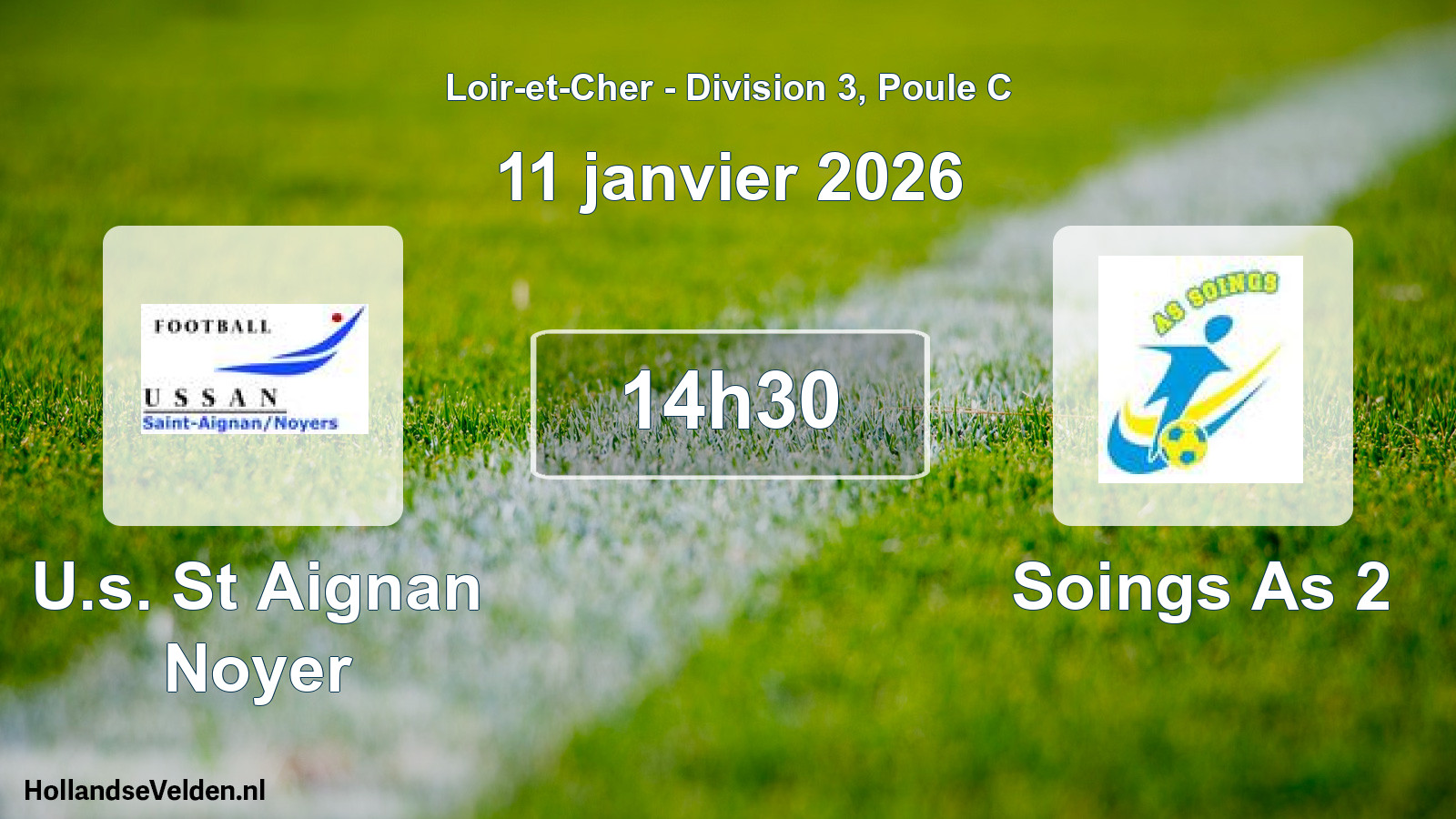 Geplande wedstrijd: U.s. St Aignan Noyer - Soings As 2 (11 januari 2026)
