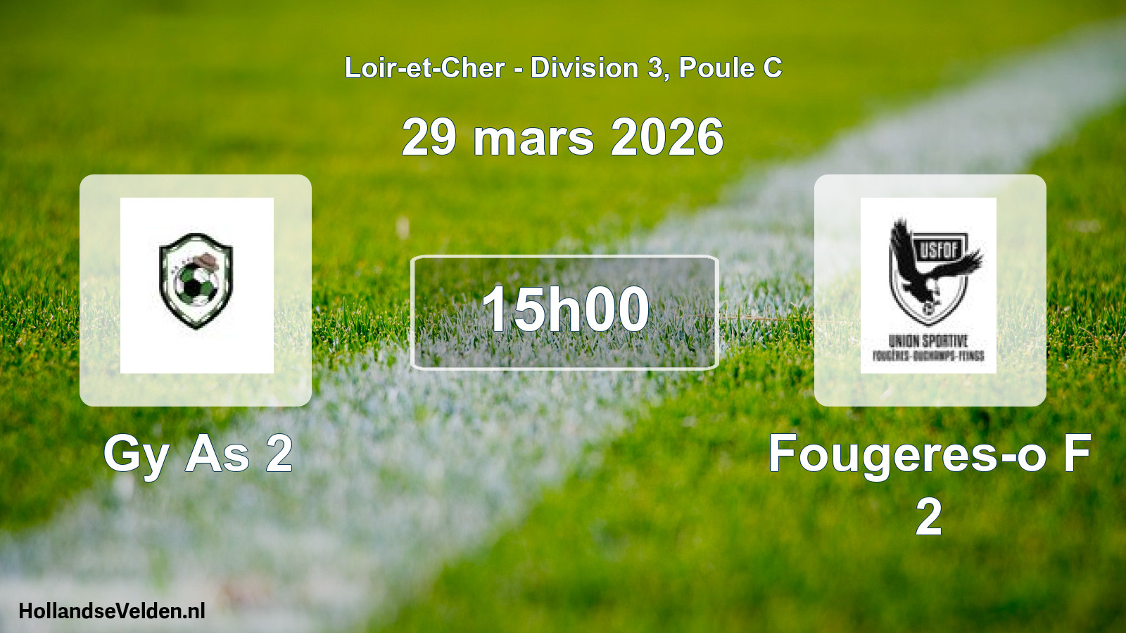 Geplande wedstrijd: Gy As 2 - Fougeres-o F 2 (29 mars 2026)