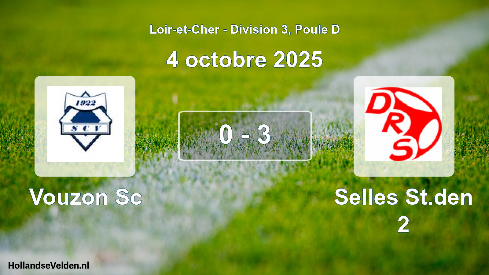 Gespeelde wedstrijd: Vouzon Sc - Selles St.den 2 0 - 3 (4 oktober 2025)