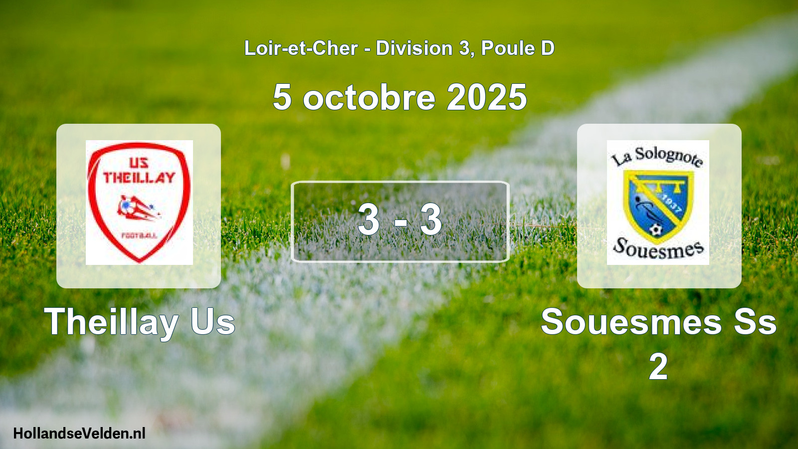 Gespeelde wedstrijd: Theillay Us - Souesmes Ss 2 3 - 3 (5 octobre 2025)
