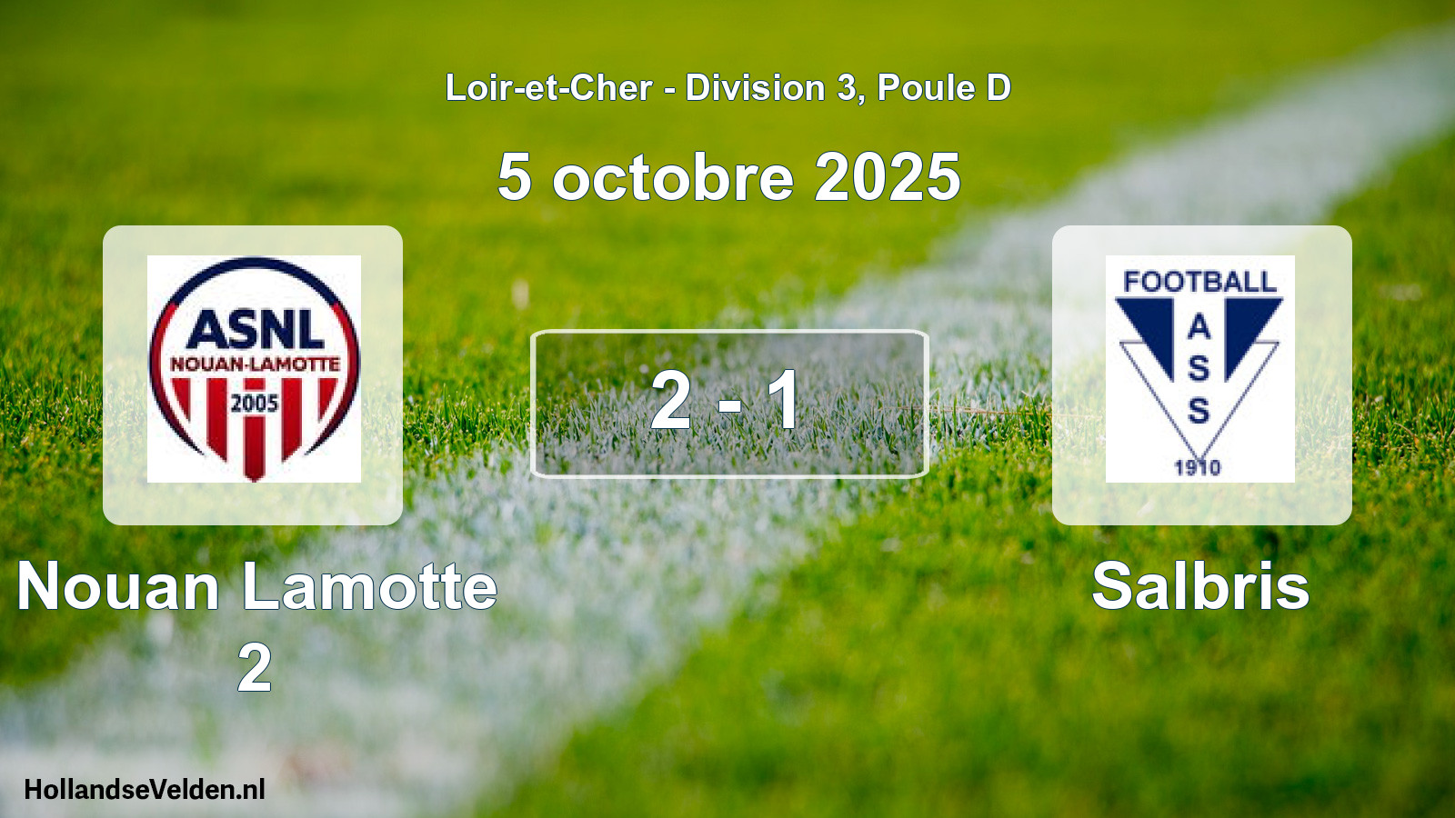 Gespeelde wedstrijd: Nouan Lamotte 2 - Salbris 2 - 1 (5 oktober 2025)