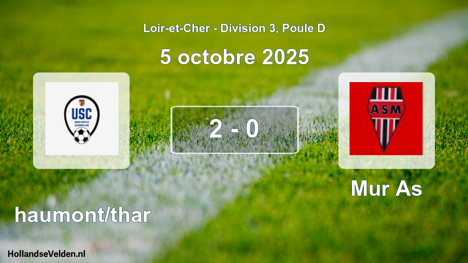 Gespeelde wedstrijd: Chaumont/thar - Mur As 2 - 0 (5 octobre 2025)
