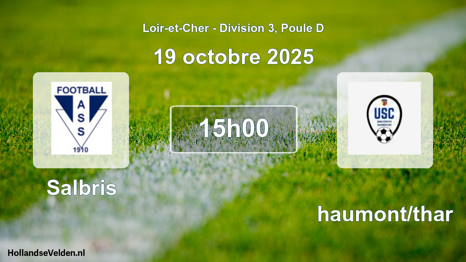 Geplande wedstrijd: Salbris - Chaumont/thar (19 octobre 2025)