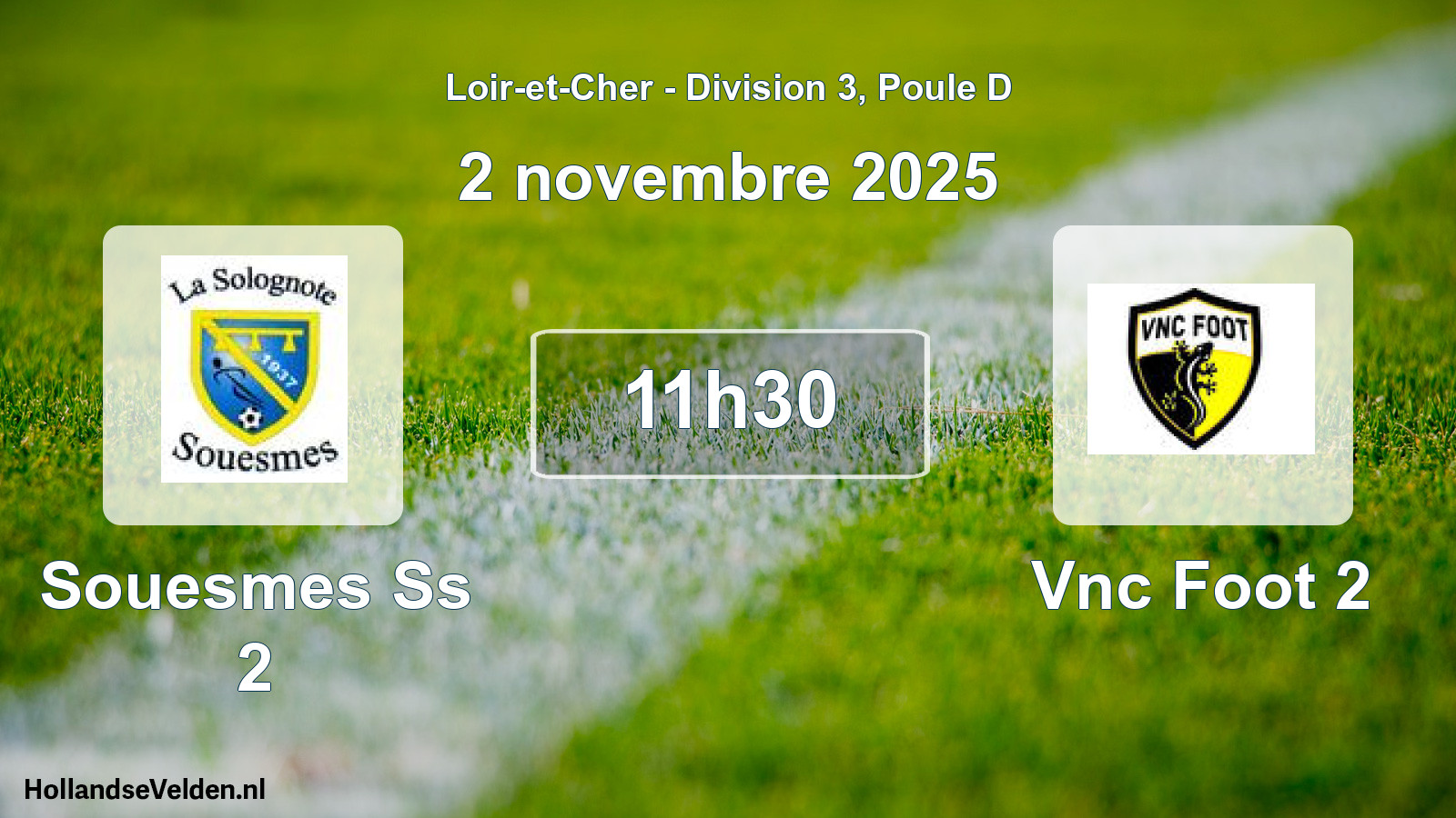 Geplande wedstrijd: Souesmes Ss 2 - Vnc Foot 2 (2 novembre 2025)