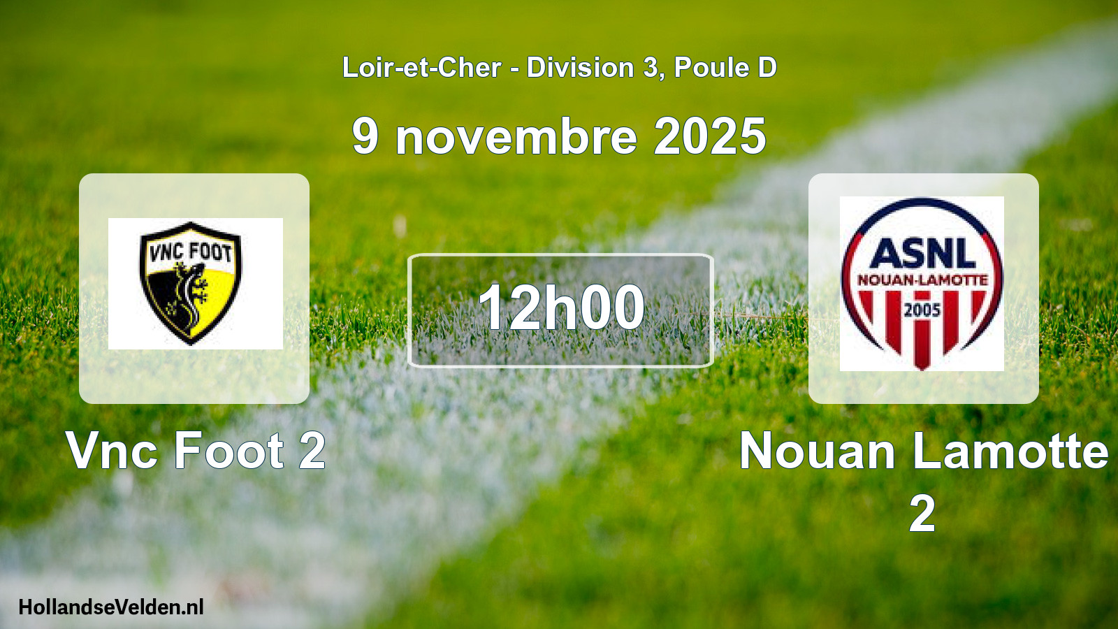 Geplande wedstrijd: Vnc Foot 2 - Nouan Lamotte 2 (9 november 2025)
