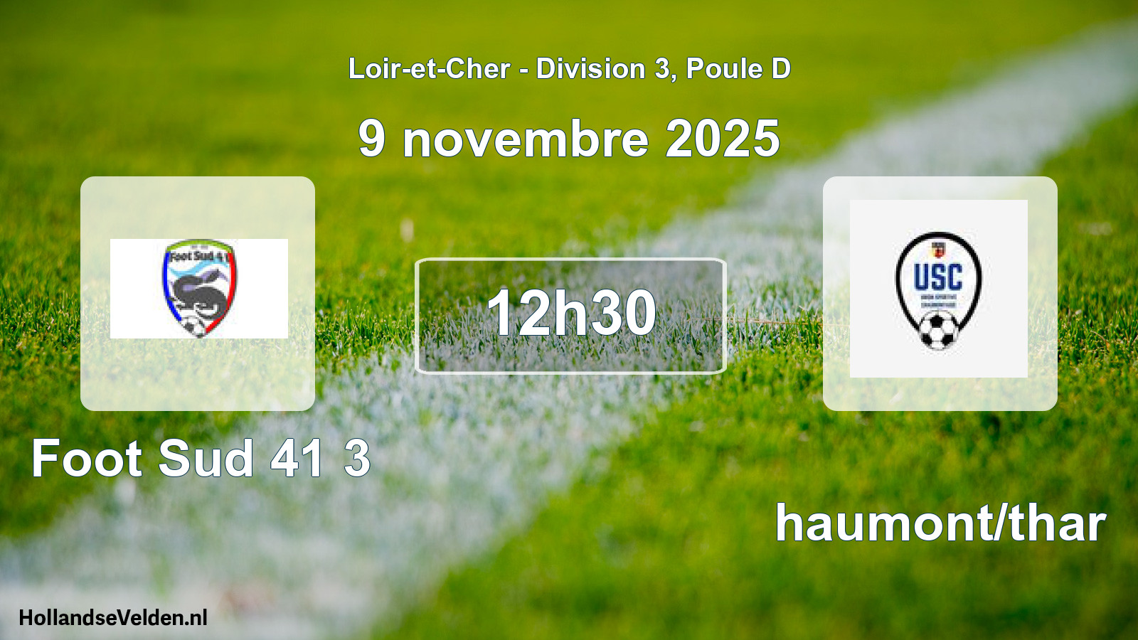 Geplande wedstrijd: Foot Sud 41 3 - Chaumont/thar (9 novembre 2025)