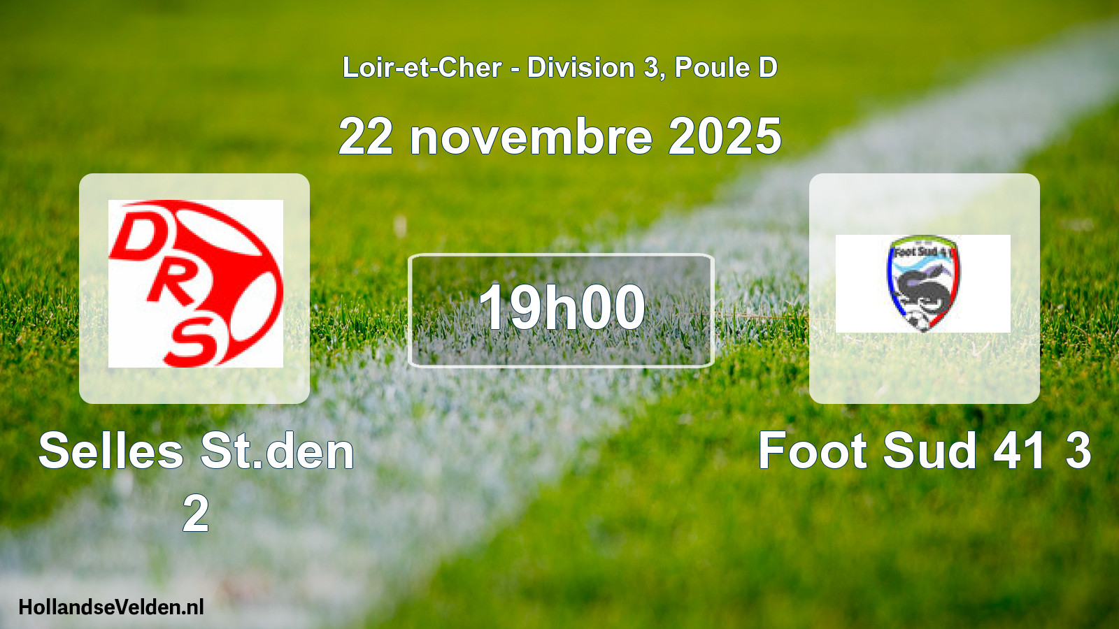 Geplande wedstrijd: Selles St.den 2 - Foot Sud 41 3 (22 november 2025)