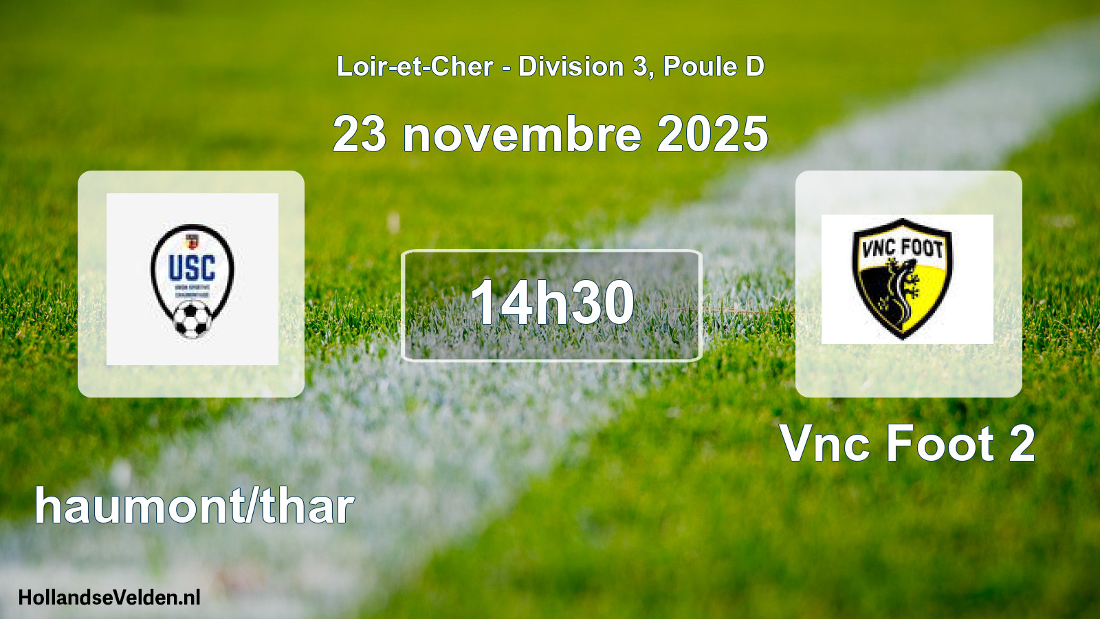 Geplande wedstrijd: Chaumont/thar - Vnc Foot 2 (23 novembre 2025)