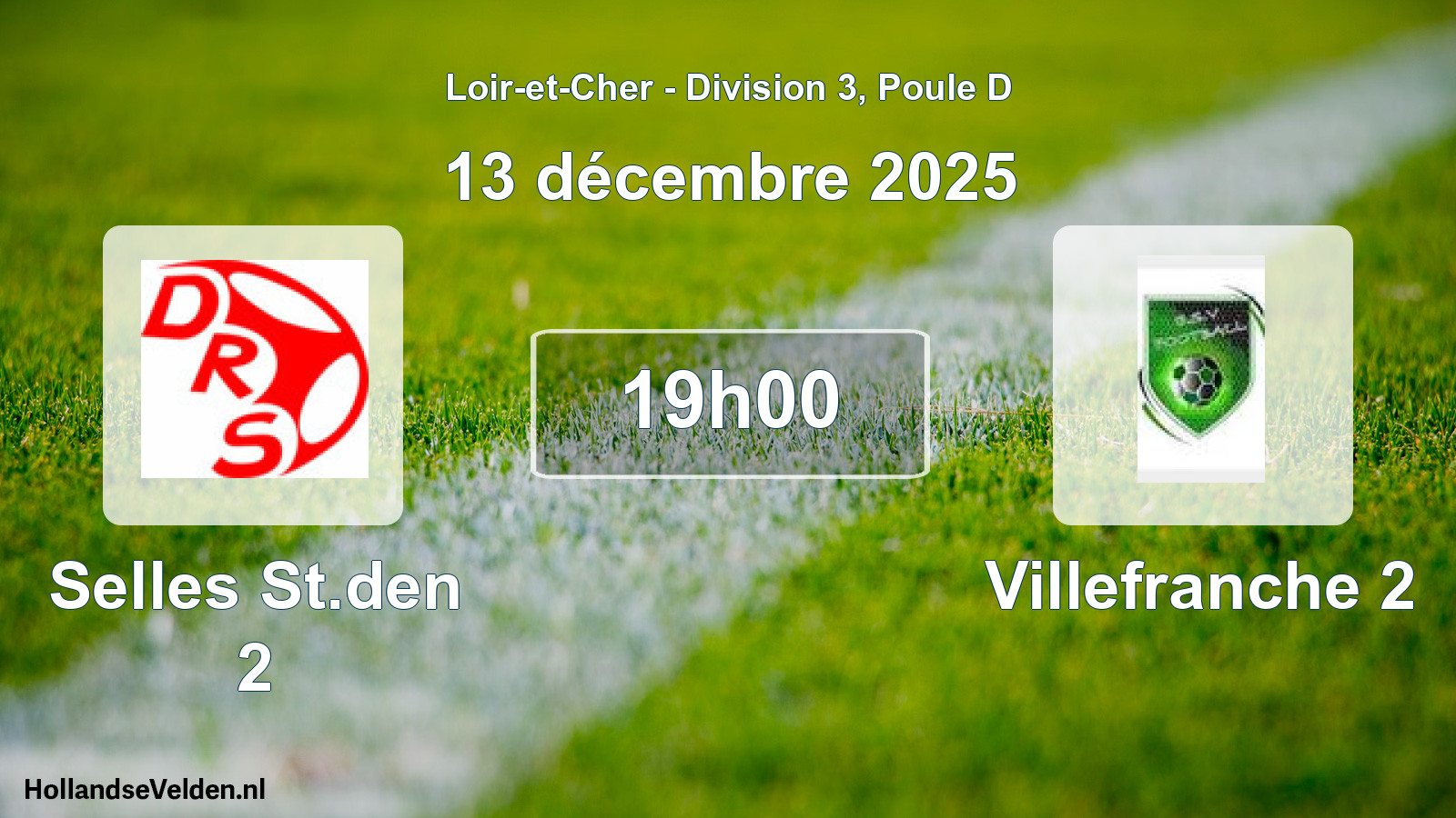 Geplande wedstrijd: Selles St.den 2 - Villefranche 2 (13 december 2025)