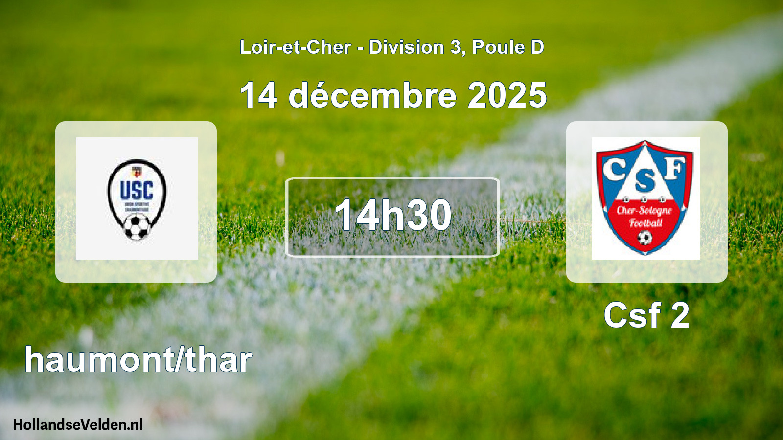Geplande wedstrijd: Chaumont/thar - Csf 2 (14 december 2025)