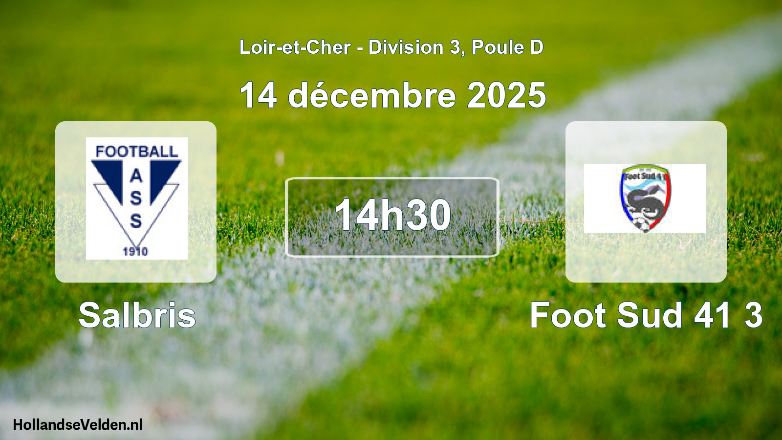 Geplande wedstrijd: Salbris - Foot Sud 41 3 (14 december 2025)