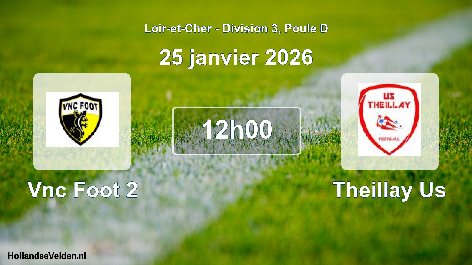 Geplande wedstrijd: Vnc Foot 2 - Theillay Us (25 janvier 2026)