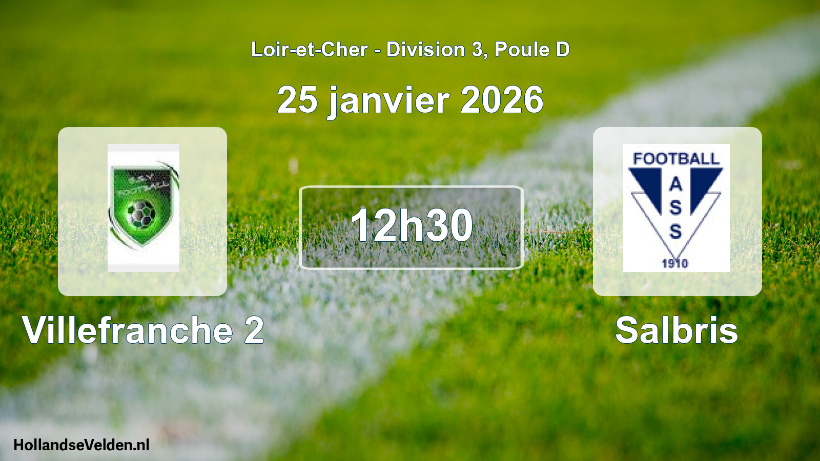 Geplande wedstrijd: Villefranche 2 - Salbris (25 januari 2026)