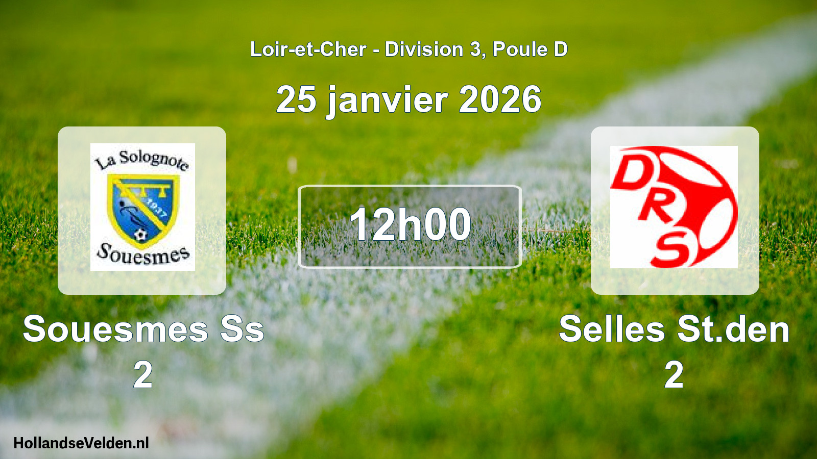 Geplande wedstrijd: Souesmes Ss 2 - Selles St.den 2 (25 janvier 2026)