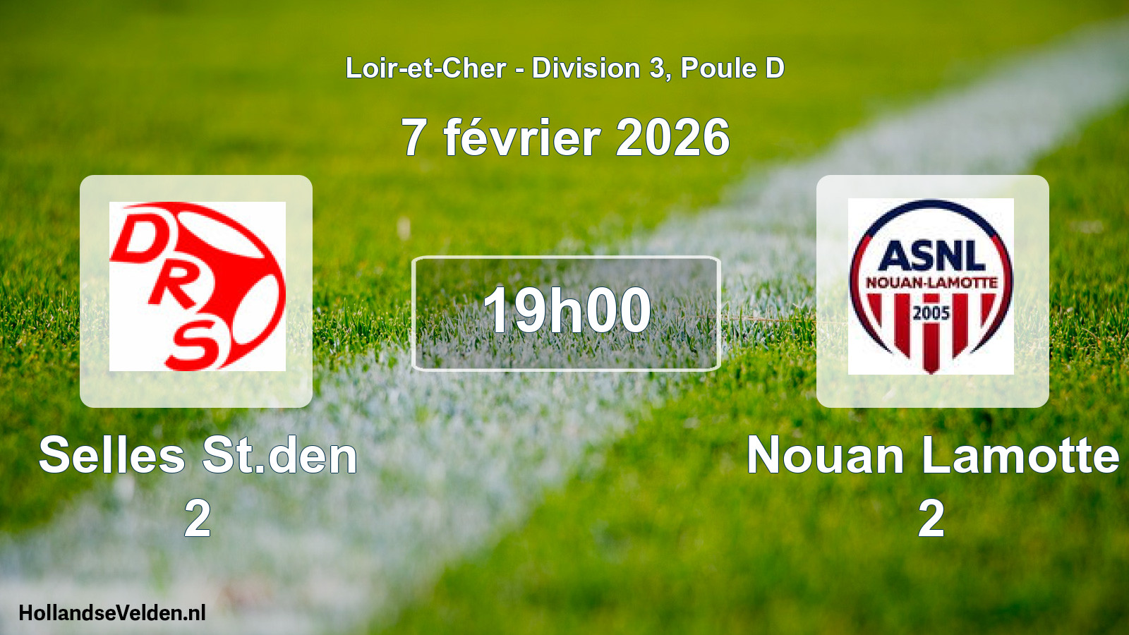 Geplande wedstrijd: Selles St.den 2 - Nouan Lamotte 2 (7 februari 2026)