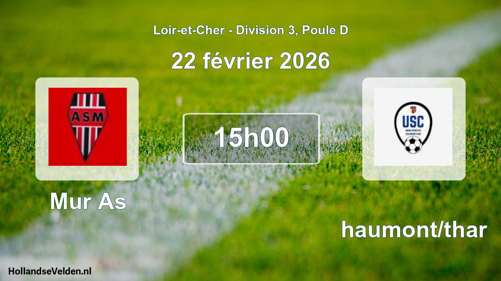 Geplande wedstrijd: Mur As - Chaumont/thar (22 février 2026)