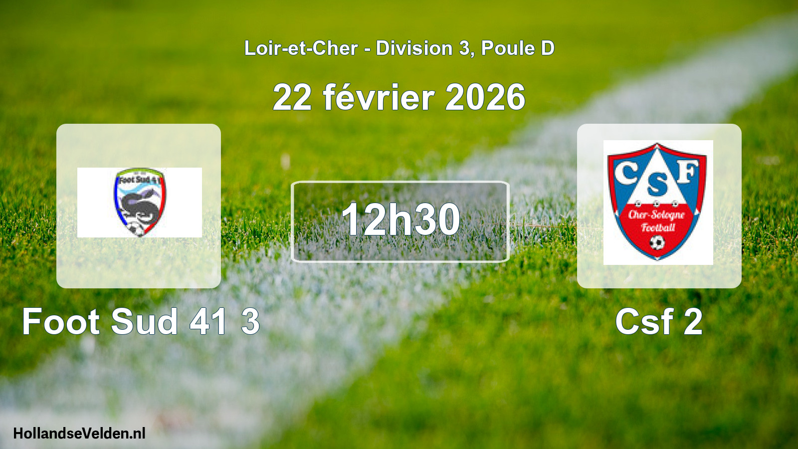 Scheduled Match: Foot Sud 41 3 - Csf 2 (22 February 2026)