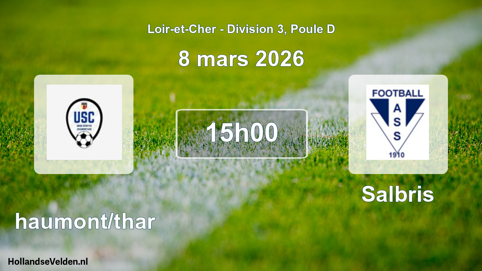 Geplande wedstrijd: Chaumont/thar - Salbris (8 mars 2026)