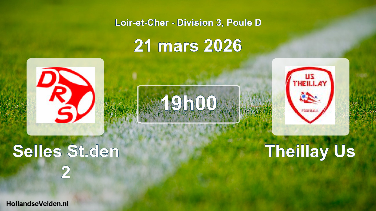 Geplande wedstrijd: Selles St.den 2 - Theillay Us (21 mars 2026)