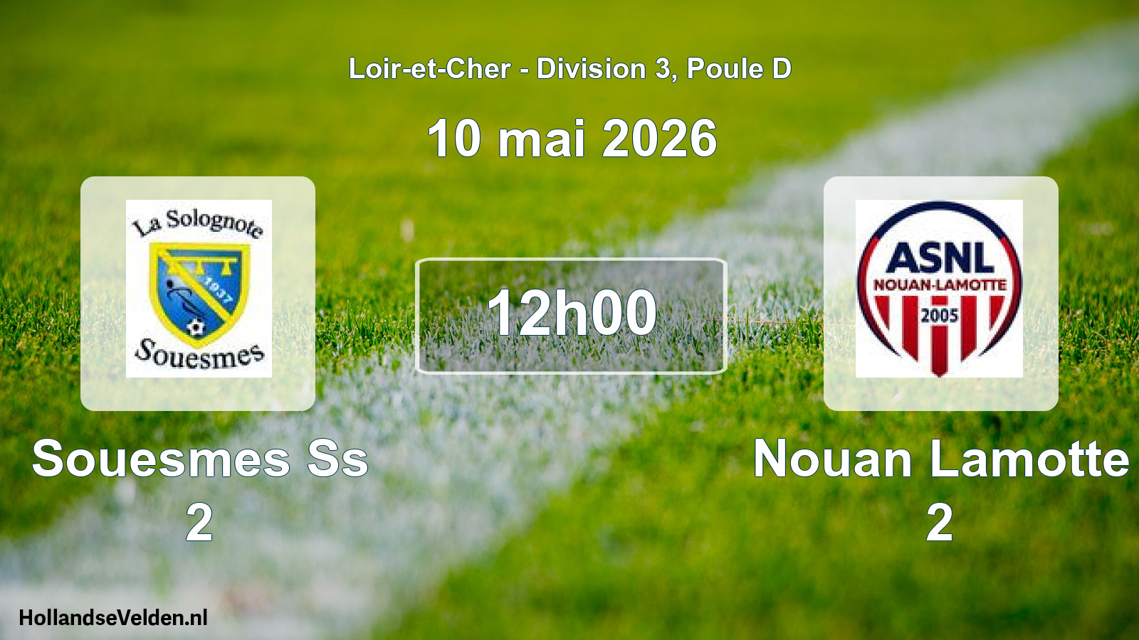 Geplande wedstrijd: Souesmes Ss 2 - Nouan Lamotte 2 (10 mei 2026)